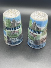 Vintage Kentucky Souvenir Ceramic Salt & Pepper Shaker Set Japan 2pc picture