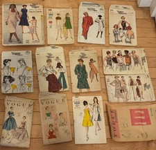 ✂️HUGE Lot Vintage Sewing Patterns VOGUE Various Sizes Listed Mid-Century picture