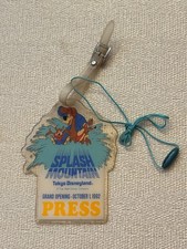 Rare 1992  Splash Mountain Tokyo Disneyland Press Pass picture