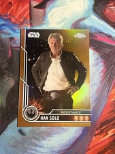 2023 TOPPS CHROME STAR WARS #52 HAN SOLO RESISTANCE ORANGE REFRACTOR /25 picture