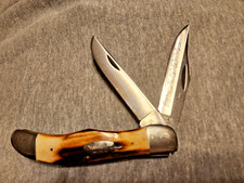 VINTAGE 1977 CASE XX 5265 SAB SSP BLUE SCROLL STAG FOLDING HUNTER picture