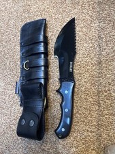HSK Buckley Series Tracker Knife Black Handle Sheath D2 Steel With Gift Box picture