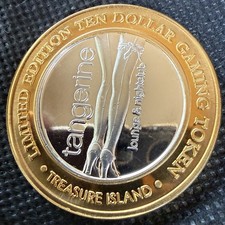TREASURE ISLAND HOTEL & CASINO Limited Edition 99.99% .6 Oz. Pure Silver Center picture