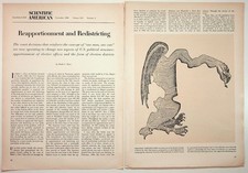 1965 Scientific American Reapportionment & Redistricting Political Science picture