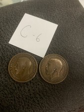 Split Coin Magic . Real King George English Penny Split Coin Trick + 1 Extra picture