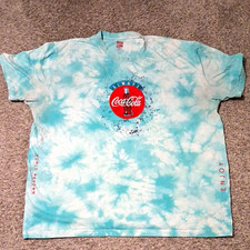 Coca-Cola x Staple Always Coca-Cola Tie-Dye T-Shirt, Blue/White 2XL picture