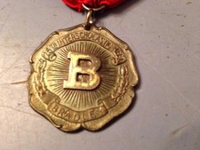 Antique 1930 Bradley University Sterling Silver Track Medal Award picture