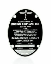 Boeing B-29 Superfortress, Repro Data Plate, Vintage WWII Aviation DPL-0102-EG picture