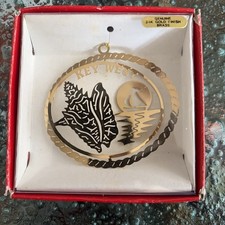 Nations Treasures Ornament Key West 24K Gold Flashed Brass picture