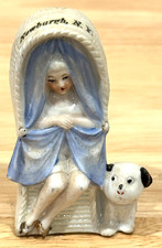 Antique German Risque Girl Woman Bathing Beauty With Dog 3
