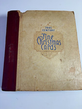 Vintage 1940s-50s Christmas Card Album 213 Cards Scrapbook Mid Century Ephemera picture