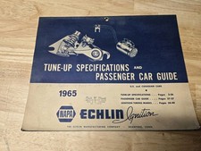 Napa Echlin Ignition 1965 Tune Up Specifications & Passenger Car Guide Book  picture
