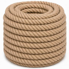 Natural Jute Hemp Rope (1.5 Inch x 50 Feet) Thick Manila Rope for Docks, Railing picture