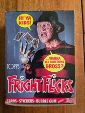 1988 Fright Flicks Vintage FULL 36 Pack Trading Card Wax Box Topps Horror picture