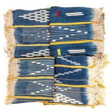 Yellow & Blue West African Bondoukou Indigo Cloth Burkina Faso Multicolor Cotton picture