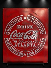 Coca Cola Garage Sign 20x24” Hand Cast Aluminum Relief Metal Wall Art picture