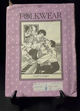 Vtg Folkwear Pattern #217 Unisex Poet's Shirt Sizes S,M, L) Circa 1982 Uncut picture