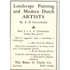 The Baker & Taylor Co Art Prints NY c1905 Victorian Ad AE9-MA5 picture