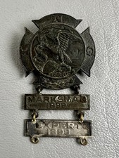 Antique ING Marksman / Expert 1899 Military Medal Pinback S.D. Childs & Co. picture