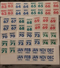 2 Connecticut License Plates.  YOM Expiration Stickers.$11.90 PER PAIR. picture