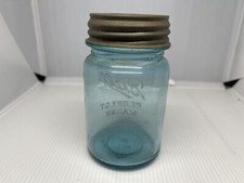 Vintage Blue BALL PERFECT MASON #5 Very Rare 1910-1923 Zinc Lid picture
