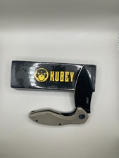 Kubey Noble Liner Lock Folding Knife, Tan G-10 Handles KU236I picture