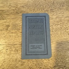 Vintage 1924-1925 Report Card History Scholars Monthly Reports picture