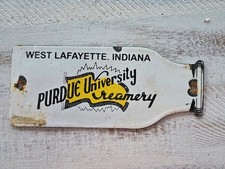 VINTAGE PURDUE UNIVERSITY CREAMERY PORCELAIN SIGN W. LAFAYETTE, IND 8