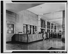 Photo:Modernist Library Lobby Reception Desk Interior 1950s picture