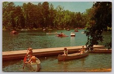 Pine Mountain Georgia GA Callaway Gardens Robin Lake Boats Postcard c1960s picture