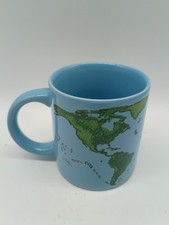 Vtg The Unemployed Philosophers Guild 2005 Global Warming World Map Coffee Mug picture