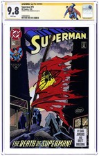 Superman #75D Direct Variant 1st Printing CGC 9.8 SS Jurgens 1993 1406040053 picture
