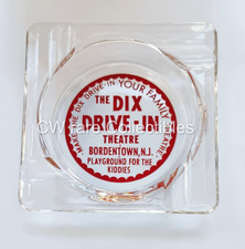 Rare ca. 1960's Dix Drive In Theatre Ashtray (Outdoor Movie) Bordertown NJ Mint picture