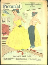 SUNDAY PICTORIAL REVIEW Leslie Caron Goodbye Bluejeans Miss Rheingold 5/24 1953 picture