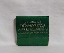 Vintage Delmonico's Restaurant Matchbook Houston Texas Advertising Matches Full picture
