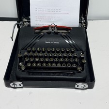 Vintage 1947 Smith-Corona Series 4 Portable Typewriter Black w/ Original Case picture