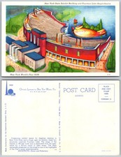 New York Worlds Fair Exhibit Building Amphitheater Postcard picture
