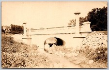 c1910s RPPC College Creek Bridge Iowa State College AMES Iowa ANTIQUE Postcard picture