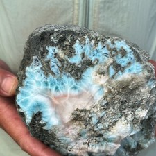 8LB Large Natural Raw Larimar Rough Gemstone Crystal Mineral Healing picture