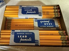 “Detroit board of Education”  Vintage No. 2 Wood Lead Pencils, 5 Dozen pencils. picture