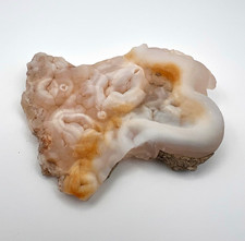 Botryoidal Chalcedony Agate Druzy Mineral Specimen Peach White 70g Natural picture