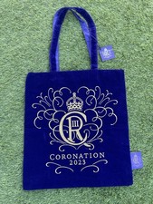 Royal Collection Trust King Charles III Tote Bag Coronation Velvet Purple Gold picture