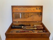 Goodell-Pratt Company Antique Home Companion Tool Set No. 710 Wood Box picture
