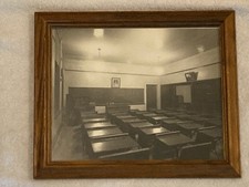 Vtg 1944 Benedict Elementary School 5th Grade Classroom Framed Photo Norwalk, OH picture