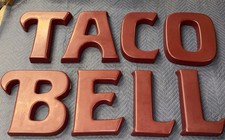 Vintage 1970’s-1980’s  Taco Bell Storefront Sign Letters Set Large Americana picture