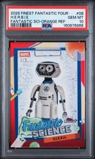 PSA 10 HERBIE /5 RED REFRACTOR SSP H.E.R.B.I.E. 2025 TOPPS FINEST FANTASTIC FOUR picture