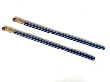 Vintage NOS LONG Ferrule Pencils Pinstrip Brass Miss Delong Wallace or Musgrave picture