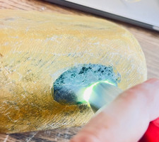 Burmese Type A Jadeite Rough 6lb Dark Icy Green Natural Untreated Jade Boulder picture