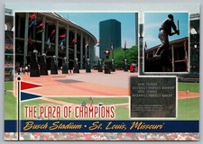 St Louis MO Busch Stadium Plaza of Champions Stan Musial Statue Vtg Postcard P3 picture