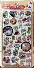 Sun-Star Sanrio Hello Kitty Japanese Style BONBON DROP Seal Sticker Sushi JAPAN picture